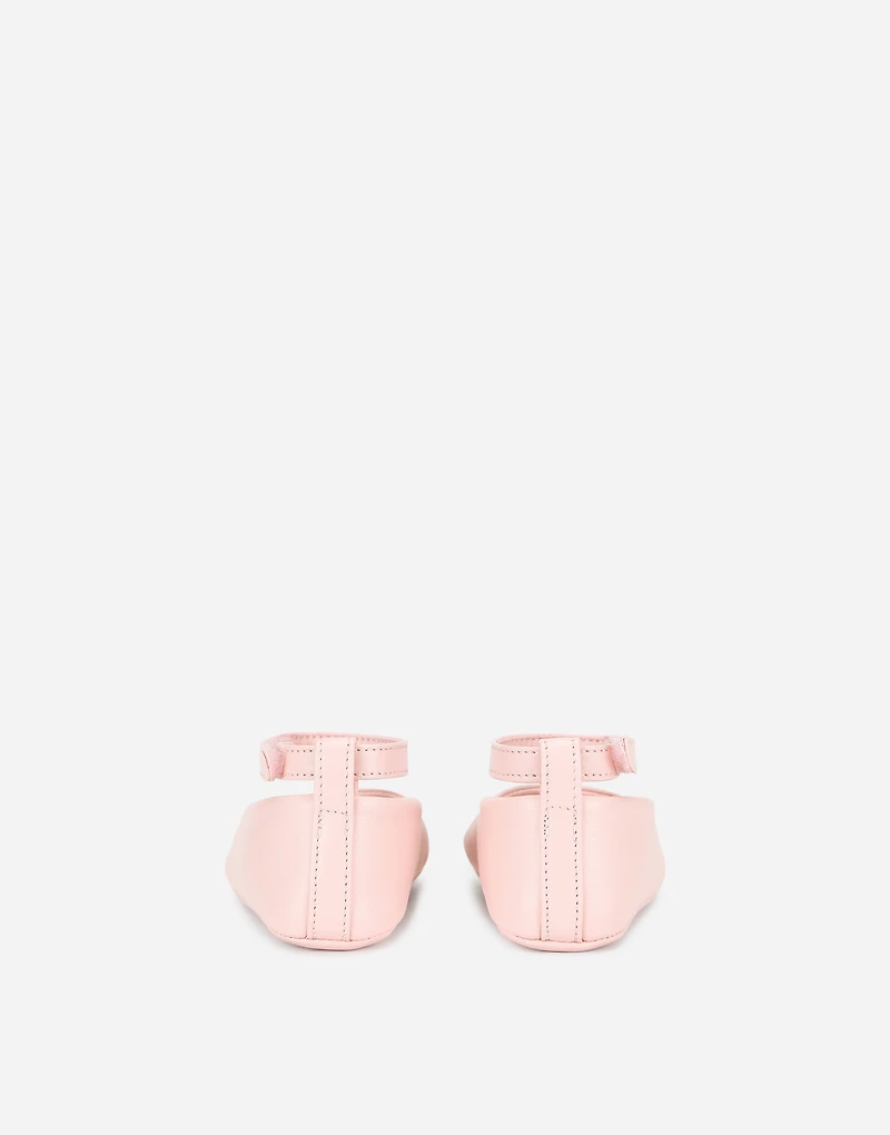 Nappa leather newborn ballet flats