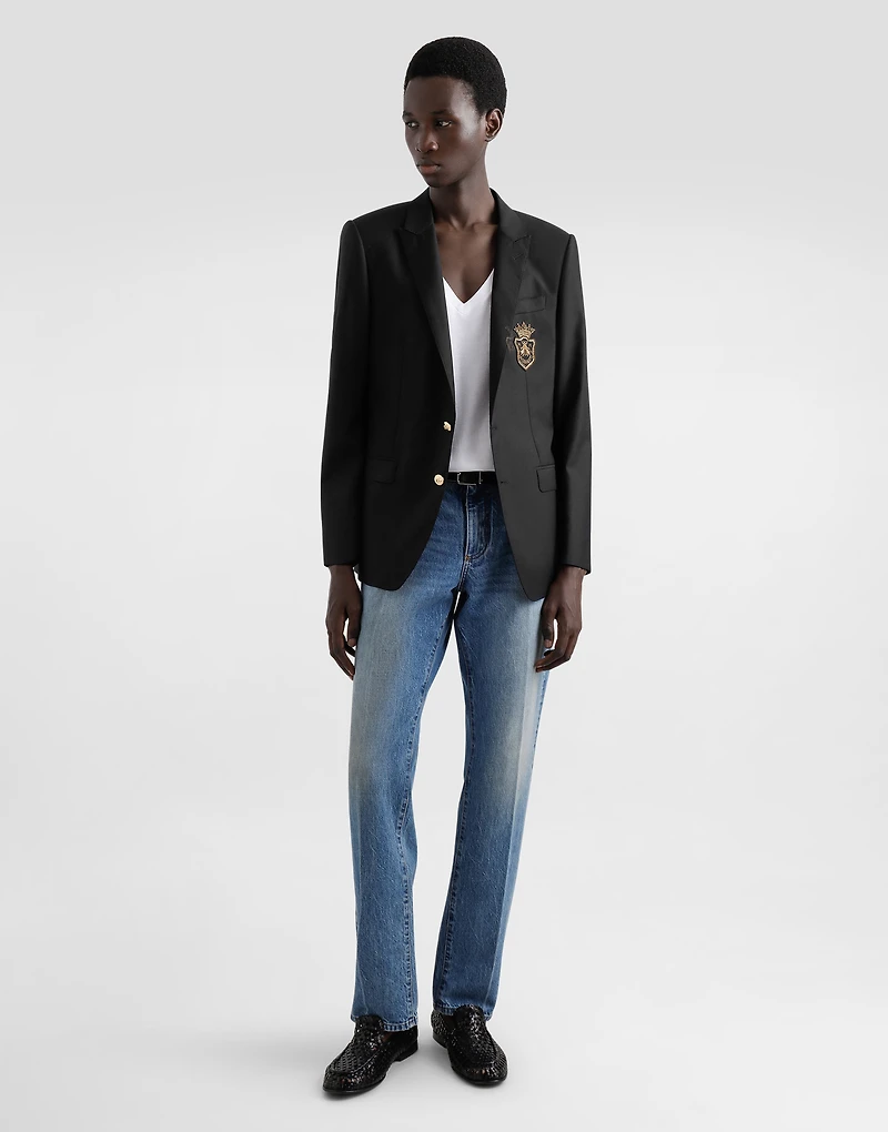 Single-breasted Martini-fit jacket with patch