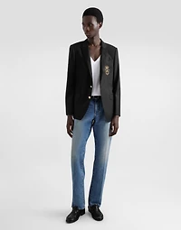 Single-breasted Martini-fit jacket with patch