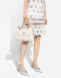 Short cotton dress with cut-out detailing