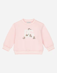 Jersey round-neck sweatshirt with DG logo