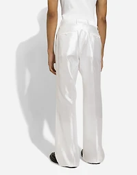 Silk shantung pants