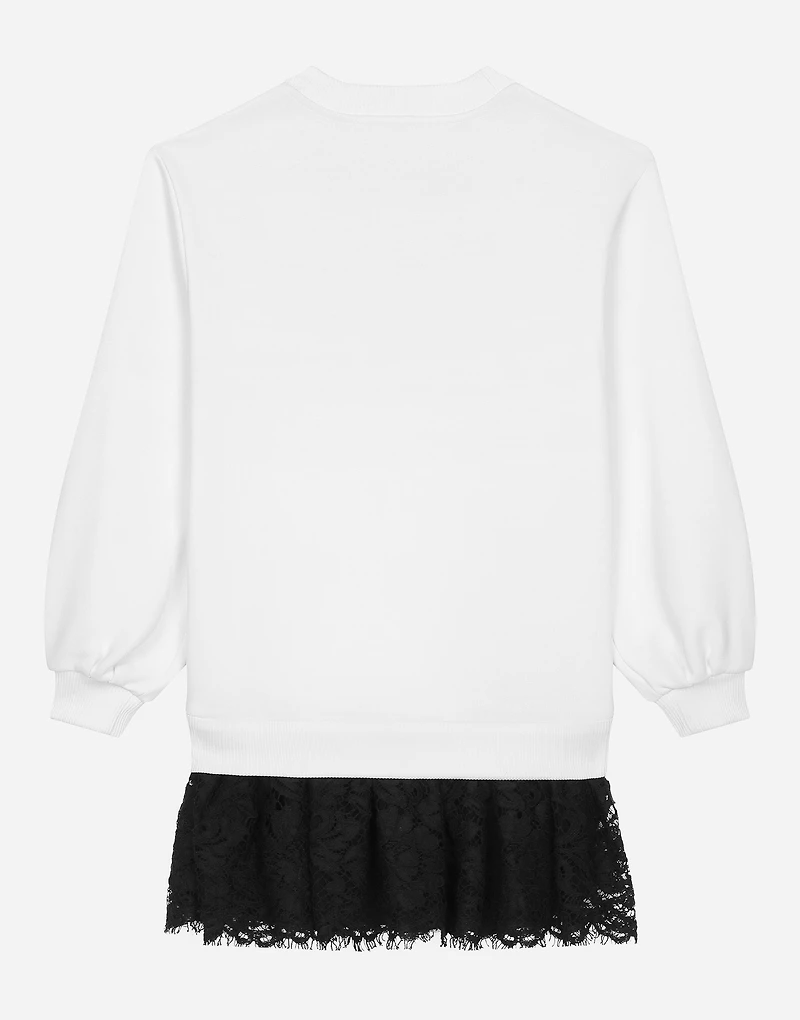 Sweatshirt-style jersey dress