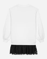 Sweatshirt-style jersey dress