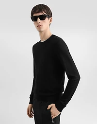 Silk crewneck pullover