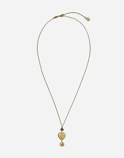 Sicily Pendant  18-carat yellow gold and black sapphires