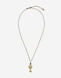 Sicily Pendant 
 18-carat yellow gold and black sapphires