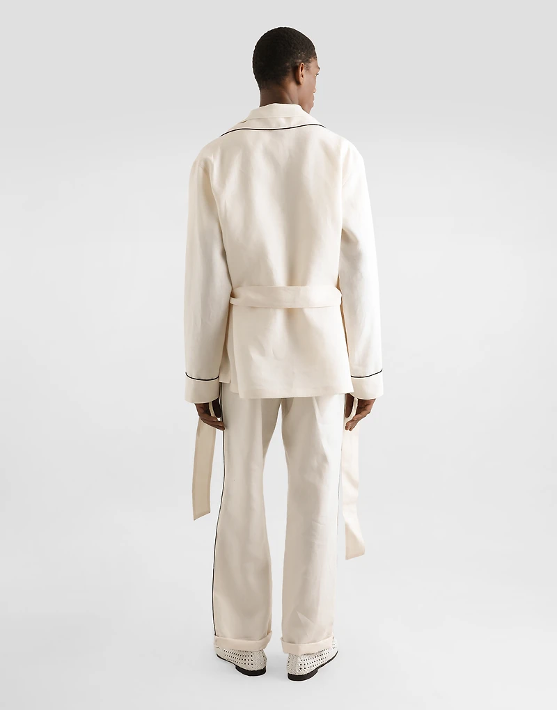 Short-sleeved cotton knit polo-shirt