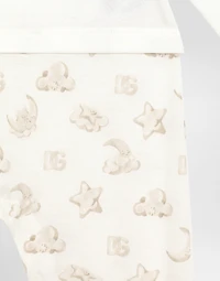 3-piece jersey gift set with moon and star print