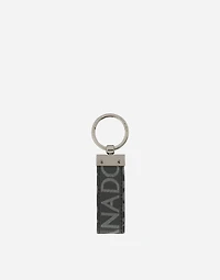 Coated jacquard fabric keychain