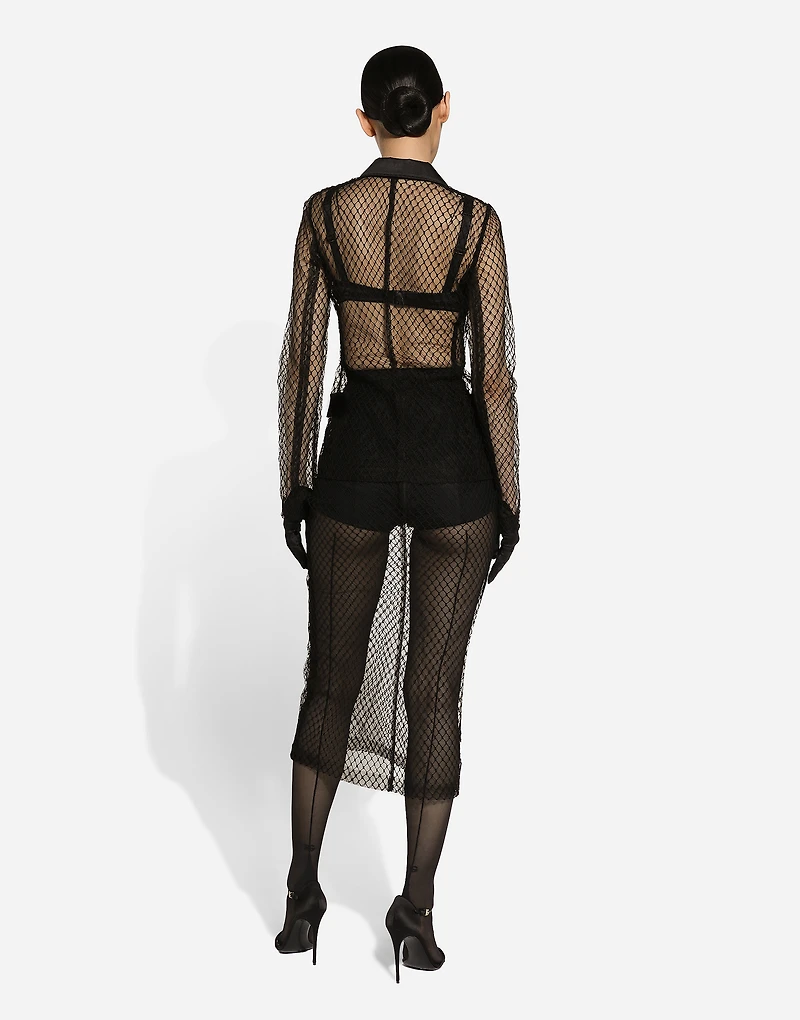 Single-breasted mesh Dolce tuxedo jacket