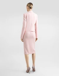Single-breasted jacket stretch cady