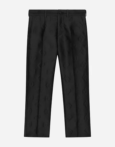 Classic silk jacquard pants