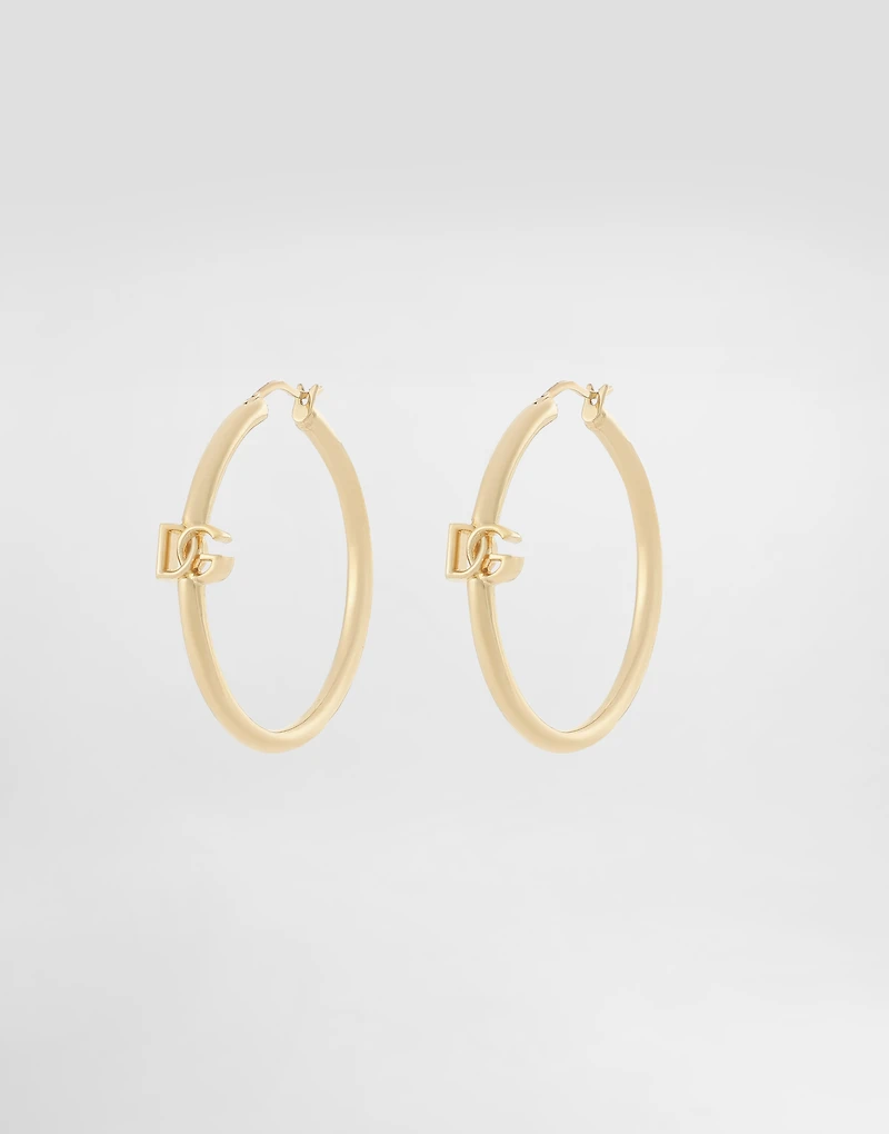 Creole earrings with DG logo