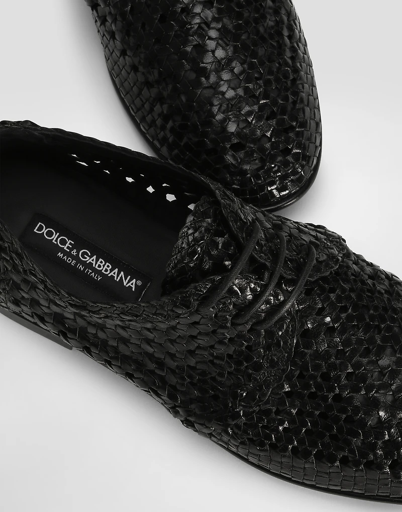 Polished goatskin Derby shoes