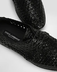 Polished goatskin Derby shoes