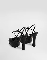 Lizard skin slingbacks