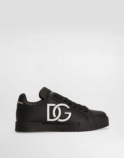 Calfskin Portofino sneakers with DG logo