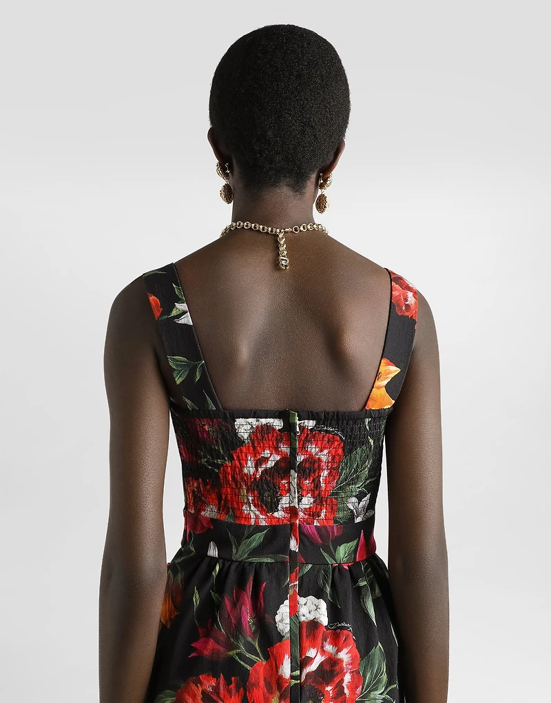 Flower-print dress