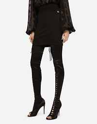 Milano rib miniskirt with DG logo