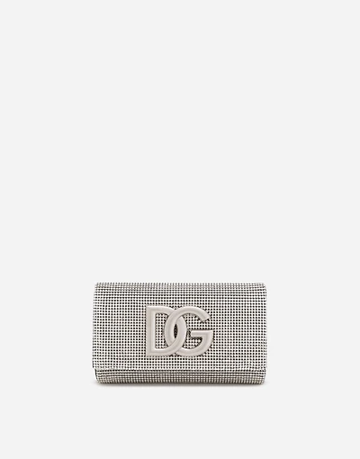 DG logo bag in crystal mesh