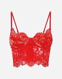 Lace lingerie corset top