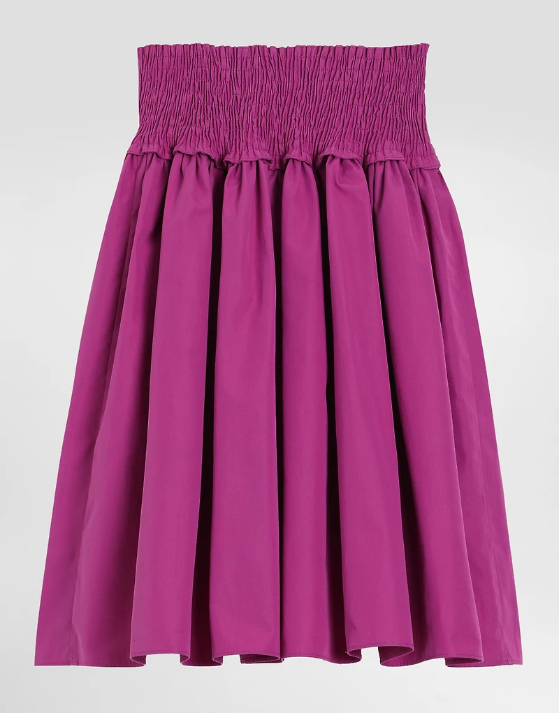 Poplin skirt with decorative buttons