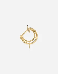 Lettering Clip Earring18-carat yellow gold