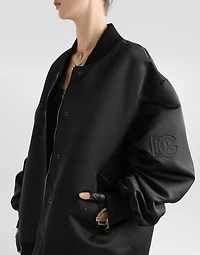 Oversized jacket with embossed print