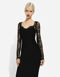 Floral lace midi dress