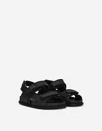 Calfskin sandals with metal DG logo