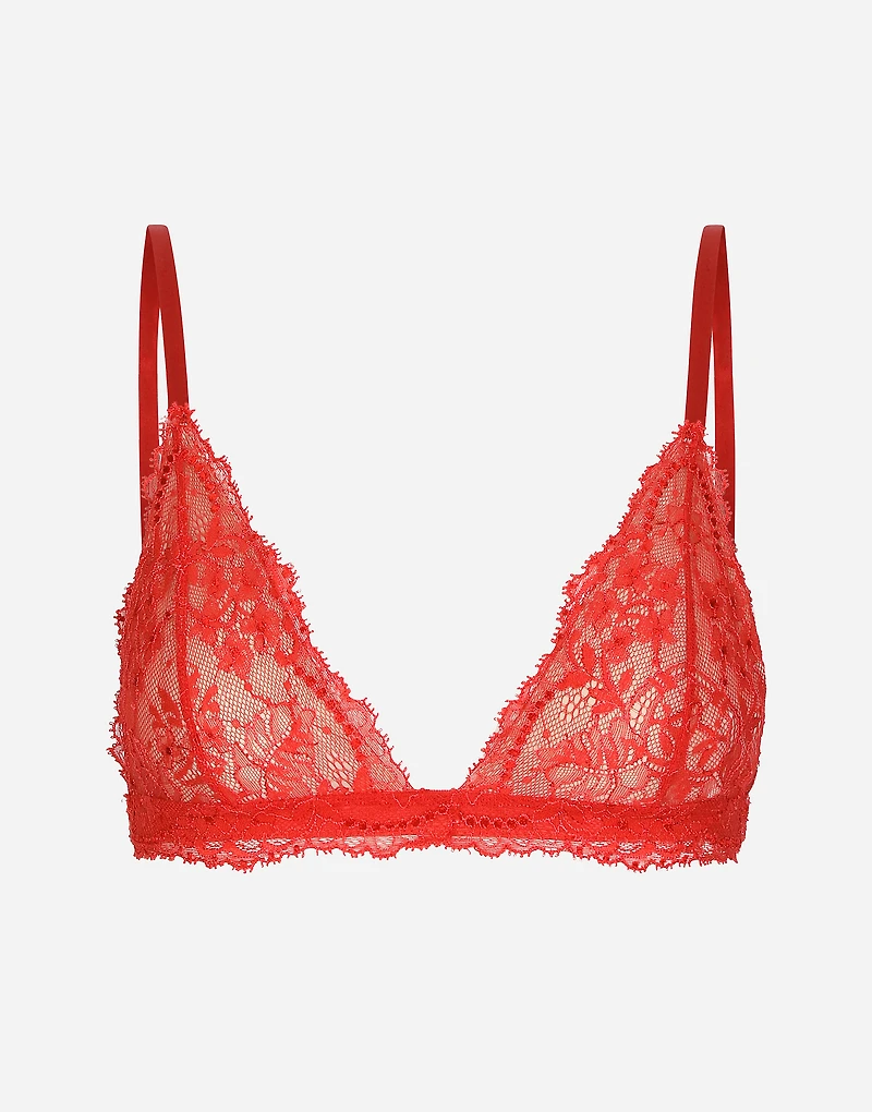 Chantilly lace triangle bra
