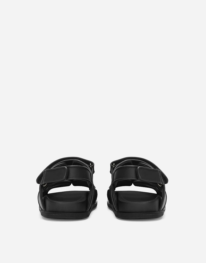 Calfskin sandals with metal DG logo