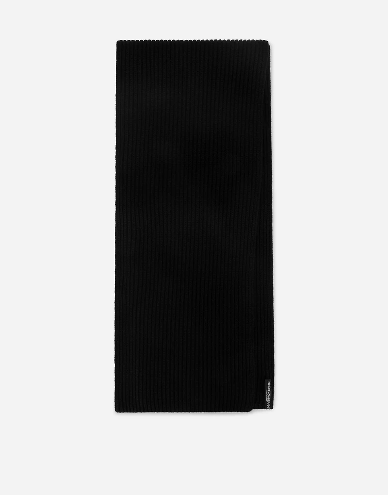 Wool scarf with DG patch