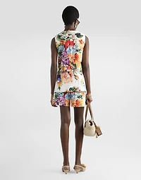 Flower bouquet-print top