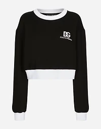 Jersey sweatshirt with DG logo embroidery