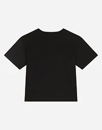Jersey round-neck T-shirt with DG Milano embroidery
