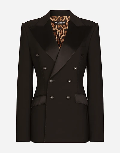 Satin and duchesse tuxedo jacket