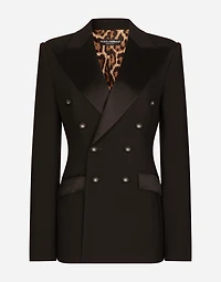Satin and duchesse tuxedo jacket