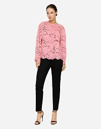 Single-breasted lace jacket