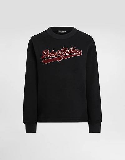 Cotton sweatshirt with patch