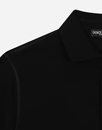 Cotton polo-shirt with DG logo embroidery