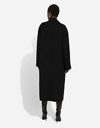 Oversize coat double wool crepe