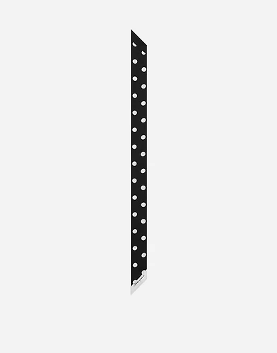 Twill headscarf with polka-dot and striped print (6x100)