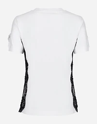 Jersey T-shirt with DG logo and lace inserts