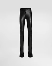 Stretch nappa leather trousers