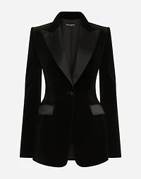 Velvet single-breasted Turlington tuxedo jacket