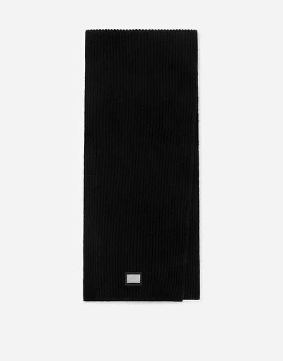 Wool scarf with DG patch