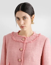 Short raschel tweed jacket