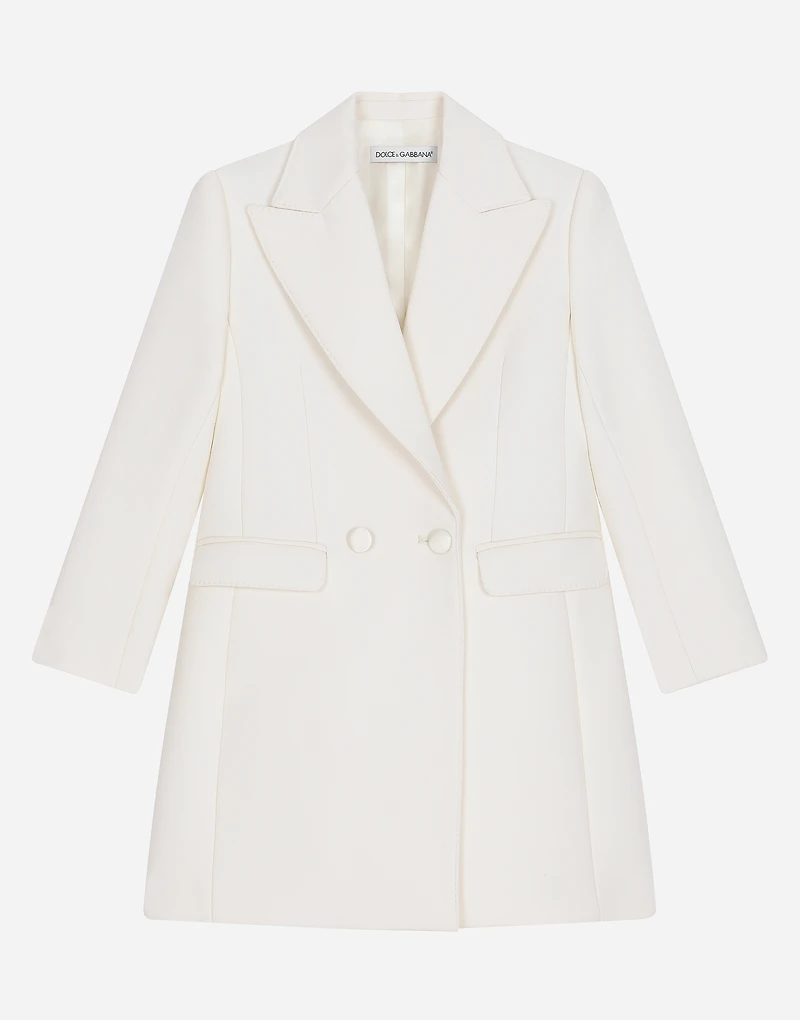 Double-breasted cady coat